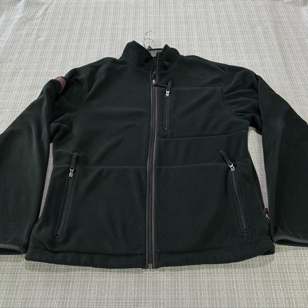Polo Sport Ralph Lauren Jacket Mens Large Black Fleece Zip Pockets Outdoor Gorp